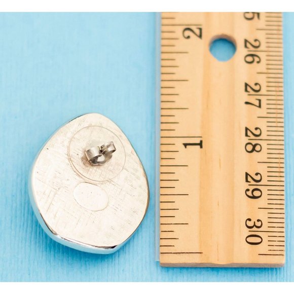 Vintage Orange Oval Stud Earrings by Avon N25 - Picture 2 of 2